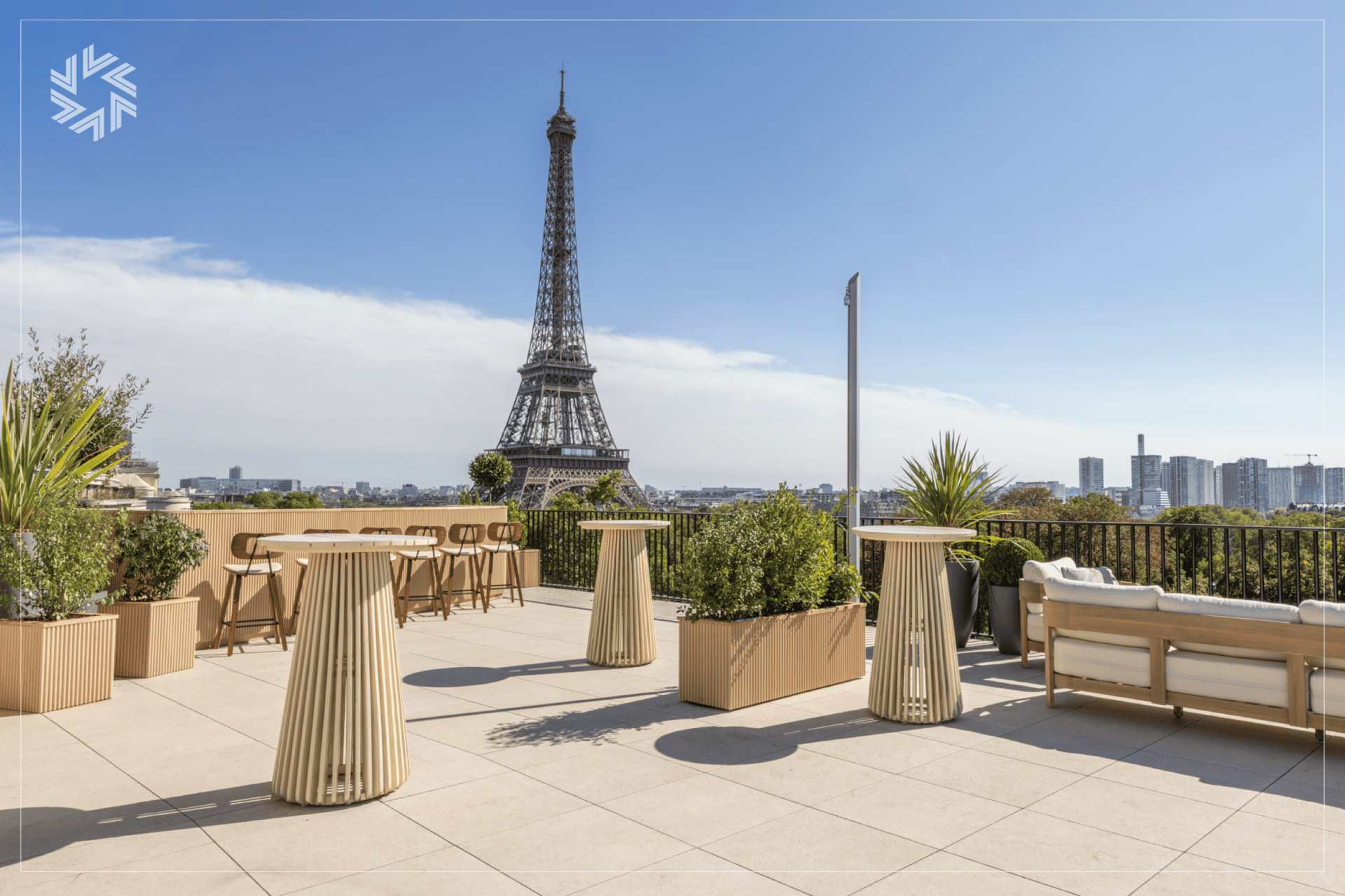 Rooftop du Palais avec vue sur la Tour Eiffel pour événements B2B à Paris